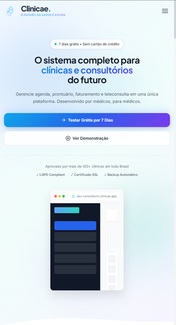 Clinicae — mobile view