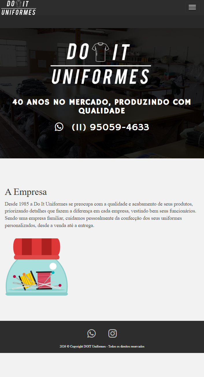 Doit Uniformes — mobile view